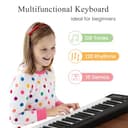 Maxmass 88 Keys Folding Digital Piano, Portable Electronic Keyboard with Bluetooth MIDI Function, Dual Speakers, Carry Bag, Sustain Pedal, Full Size Semi-Weighted Piano for Beginners Adults (Black) - 2