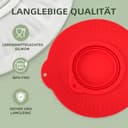 Silikon Spritzschutz Zubehör für Kitchenaid Stand Mixer 4.8L, Rührschüssel mit Spritzschutz Schüssel für Kitchen Aid Artisan 4.5-5 QT, Spritzschutz Kompatibel mit Kitchen Aid Mixer Tilt-Head (Rot) - 6