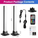 HOTUT Barra de Luz LED RGB, 2PCS 30cm Barras de Luz Sincronización Musical y Control por App y Mando a Distancia, Carga USB Barra de Luz LED RGB TV y Gaming Iluminación y Decoración - 2