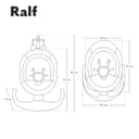 Lionelo Ralf 2in1 Baby Bouncer & Rocker for newborn with Adjustable 5-Speed Swing, Motion detection, Music playback 12 Melodies, Time Settings, Reclining seat, USB & Battery Safety harness, From Birth - 8