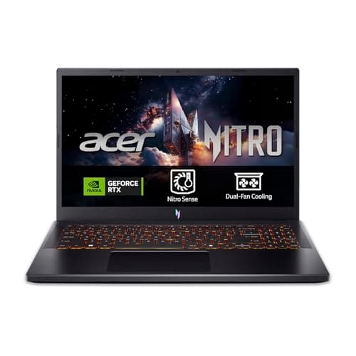acer Nitro V 15 ANV15-52, Ordenador Portátil Gaming 15.6", Full HD IPS (Intel Core i7-13620H, 16 GB RAM, 1 TB SSD, NVIDIA GeForce RTX 5060, Sin Sistema Operativo) Negro, Teclado QWERTY Español