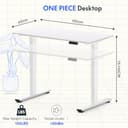 FLEXISPOT FQ Pro - Scrivania sollevabile elettrica, 120 x 60 cm, tavolo sollevabile con piano intero, retromarcia camoscio ostacoli, 4 funzioni di memoria, standing desk per ufficio e casa e - 2