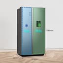 Fridgemaster MS91547DFE Freestanding American Side by side Door Fridge Freezer 547L, Metal Grey, Inverter compressor, Non-Plumbed Water Dispenser, 91 × 178.6 × 64.3 cm (W×H×D) Energy Rating E - 5