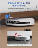 ECOVACS DEEBOT T50 PRO OMNI Gen2 Robot Aspirapolvere Lavapavimenti, (Migliorato da T30 PRO), 21000 Pa, Spazzola Laterale Estensibile e Lavapavimenti, Aggiunta Automatica Soluzione Detergente - 2