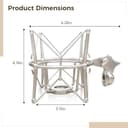 Supporto professionale per microfono Neumann U87, Lewitt 240, sistema di sospensione antivibrazione resistente con base da 46 mm, finitura argento per registrazione in studio - 4