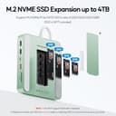 PULWTOP Aggiornato Hub iMac per M1/M3/M4, accessori iMac con custodia SSD (SSD non incluso), hub USB C per iMac da 24 pollici con HDMI 4K a 60 Hz, 2,5 GbE, USB A/C (Verde) - 3