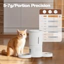 Comedero Gato Automático Doble & App: Dispensador Automático de 5L con WiFi 2.4G y Temporizador para Comida Seca - Diseño de Comedero Doble AONBOY para Múltiples Gatos y Perros - Blanco - 3