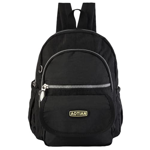 AOTIAN Nylon Lightweight Sturdy Little Casual Backpack 7 L Black