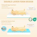 Casa Paw Orthopaedic Waterproof Dog Bed for Extra Large Dogs, Memory Foam, XL Dog Bed with Sides, Egg Crate Foam and Non-Slip Backing, Jumbo Dog Couch Beds with - 2