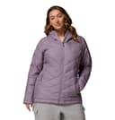 Columbia Chaqueta Heavenly con capucha para mujer, chaqueta acolchada con capucha para mujer, color morado pizarra, talla L - 1