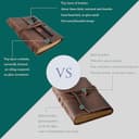 Diario in pelle a righe, fatto a mano, rilegato in vera pelle, giornaliero, formato A5, per uomini e donne, 240 pagine in carta kraft, regalo per schizzi artistici, diario di viaggio da scrivere - 2