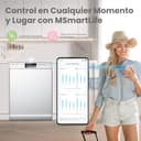 COMFEE' CDWPF1201PW-WE-EU Lavavajillas de libre instalación, 60cm, 49dB con 12 cubiertos, 8 programas Control por botón, Blanco - 3