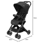 Maxi-Cosi Lara2 Passeggino Leggero per Bambini 0 - 4 anni, 0 - 22 kg, Passeggino da Viaggio Pieghevole Chiusura Compatta, Reclinabile 3 Posizioni, Tessuti Traspiranti, 2 Cestelli, Essential Black - 11