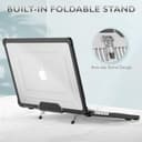 SEYMCY Case Compatible with MacBook Pro 16 inch Case 2026 2025 2024 2023 2021, Anti-Scratching Protective Hard Shell Cover with Foldable Stand M5 M4 M3 M2 M1 (A3186 A3403 A2991 A2780 A2485), Black - 5