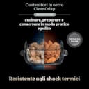 Ninja CRISPi Friggitrice ad Aria Portatile, 3.8L, 4 in 1: Frittura, Cottura Arrosto, Mantiene Cibo Caldo e Croccante, Compatta, 2 Contenitori Vetro Rimovibili, 1700W, Pietra FN101EUST - 3