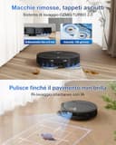 ECOVACS DEEBOT T50 PRO OMNI Gen2 Robot Aspirapolvere Lavapavimenti, (Migliorato da T30 PRO), 21000 Pa, Spazzola Laterale Estensibile e Lavapavimenti, Aggiunta Automatica Soluzione Detergente, Nero - 7