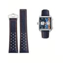 London Craftwork Echtlederarmband für Tag Heuer Carrera Monaco Formel 1 Uhr, 22 mm, Schwarz / Blau, Einheitsgröße, Leder, Kein Edelstein - 2