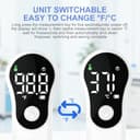 Termometro Digital Bebe y Adultos Termometro de Frente Infrarrojo sin Contacto Multiusos Alarma de Fiebre Lectura Instantánea Pantalla LCD y Recargable - 6
