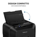 Fellowes Distruggi documenti AutoMax 90M a miniframmento, 90 fogli in modalità automatica, 9 fogli manuale, per casa e piccolo ufficio, cestino da 17 litri, modalità riposo, sicurezza P4, nero - 7