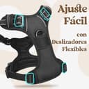 rabbitgoo Arnes Perro Grande con 3 Hebillas, Liberacion del Cuello, Arnes Perro Ajustable con Asa y Clip Frontal, Arnés Antitirones para Perros Reflectante para Adiestramiento Correr, Negro, XL - 4