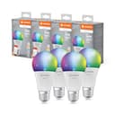 LEDVANCE Lámpara LED SMART+ MATTER, aspecto esmerilado, 14W, 1521lm, forma clásica con casquillo E27, función RGBW y luz blanca, control por aplicación o por voz, vida útil de hasta 20.000 horas - 1