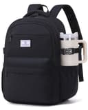 LOVEVOOK Mochila Para Mujer, Portátil De 15,6 Pulgadas, Mochila Escolar Para Chicas Y Adolescentes, Resistente Al Agua, Mochila Moderna Para Trabajo, Colegio Y Viajes,Negro - 1