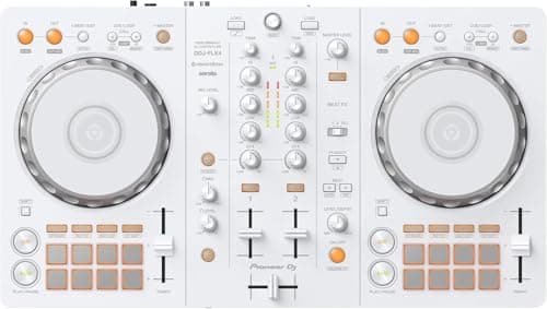 Pioneer DJ DDJ-FLX4 rekordbox a 2 piani e controller Serato DJ, colore bianco, edizione limitata