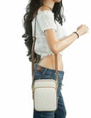 Michael Kors Jet Set Travel Signature PVC Medium Logo Chain Crossbody Flight Bag (Vanilla) - 2