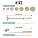 AuraWeave Timbro in Metallo con Logo Personalizzato, Ferro per Marchio Personalizzato per la Lavorazione del Legno, Barbecue e Lavori Manuali, Marchio Resistente per Legno, Pelle, Torte e Carne - 2