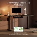 FLEXISPOT 200x80cm Escritorio Eléctrico Ajustable en Altura, Escritorio Elevable Eléctrico Standing Desk Escritorio para Computadora con Gancho, Función de Memoria, para Oficina y Dormitorio, Negro - 3