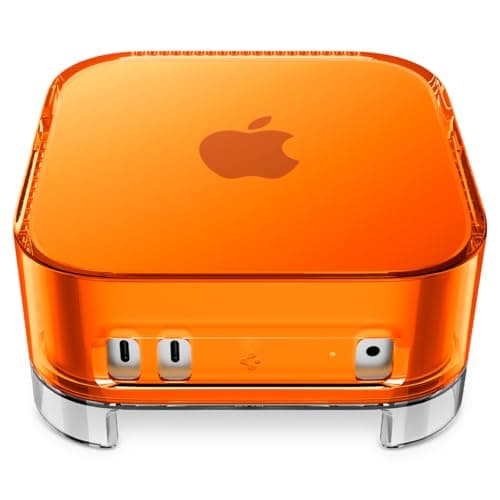 Spigen Classic C1 Funda con Soporte para Filtro de Aire Integrado Compatible con Mac Mini M4 / M4 Pro Chip (2024) - Tangerine
