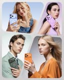 TOCOL Funda para iPhone 17 Pro MAX, Protección Lente Cámara, Anillo Magnético Integrado, Compatible con Magsafe, Protección contra Caídas, Translúcida Mate Trasera, Naranja - 7