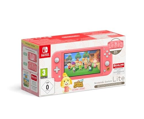Nintendo Console Switch Lite Animal Crossing: New Horizons Isabelle Aloha edition (corallo) con gioco preinstallato e abbonamento 12 mesi Switch Online