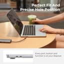 EooCoo Custodia compatibile con MacBook Air 15 Pollici M4 M3 M2 2025-2023 A3241 A3114 A2941, Copertina Rigido per Cover MacBook Air con 15,3" Retina Display,Protettivo Mac Air- Cristallo Trasparente - 4