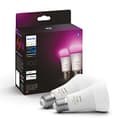 Philips Hue White and Color Ambiance Lampadina Smart Led, Bluetooth, Dimmerabili, E27, 9 W, confezione da 2 - 1