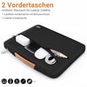 TECOOL 16 Zoll Laptoptasche Hülle für MacBook Pro 16 M4 M3 M2 M1 Pro/Max 2024-2019, Tasche ASUS Vivobook 16, Lenovo Thinkbook/Ideapad 16 Dell HP Laptop Wasserdicht Stoßfestes Schutzhülle, Schwarz - 4