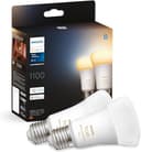 Philips Hue White Ambiance Lampadina LED Smart, Bluetooh, E27, 6W, Dimmerabili, Luce Bianca da Calda a Fredda, Bianco, confezione da 2 - 1