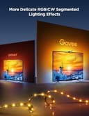 Govee TV Backlight 3 Lite with Fish-Eye Correction Function Sync to 55-65 Inch TVs, 3.6m RGBICW Wi-Fi TV LED Backlight with Camera, 4 Colours in 1 Lamp Bead, Voice and APP Control, Adapter - 3