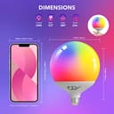 GY Lampadina WiFi Smart globo, LED 23W lampadine a E27 casa intelligente 2500LM,Multicolore regolabile RGBCW dimmerabile bulbo, applicazione di controllo 2700k-6500k, Compatibile con Alexa/Google home - 2