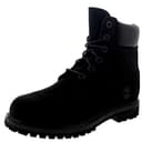 Timberland Womens 6 Inch Premium Waterproof Lace Up Black Nubuck Boots - Black - 5 - 4