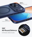 TORRAS for iPhone 17 Pro Case with MagSafe, 12FT Military Grade Shockproof, Durable & Sturdy & Velvety Touch, Magnetic Protective case for iphone 17 pro cover, Blue - 4