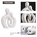 Escultura romántica de Pareja en cerámica Blanca - Estatua Moderna de Amantes para Decorar Sala de Estar, Oficina y Dormitorio Aniversarios y San Valentín - 4