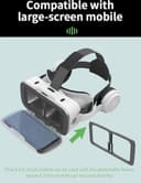 Occhiali VR 3D Visore Realtà Virtuale HD Compatibile Video Giochi per 4,7-7,2 pollici Android/iOS Smartphone (Bianco) - 6