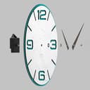 Giallobus - Reloj Premium - Simple Relief - Madera de MDF - Premium 30x30‎‎cm - n.06 Plaster - Artesano Made in Italy - Silencioso - Idea de Regalo - Doble Nivel Moderno - 5