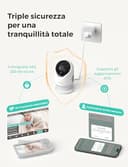 Dr.Care VistaView Lite Smart WiFi Baby Monitor 2 Telecamere, Schermo 4" 720P, Fotocamera 1080P, App, Allarmi Movimento, Visione Notturna, Batteria 3000mAh, Audio Bidirezionale, Portata 390m - 4