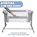Chicco Next2Me Magic EVO, Cuna Colecho Bebé, con Modo Columpio, Aleta Abatible, 11 Niveles de Altura, Altura Ajustable, Cuna de Colecho, 4 Ruedas, Colchón y Bolsa de Viaje Incluido, Gris Claro - 2