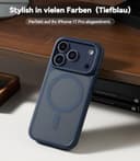 TORRAS Guardian-Mag für iPhone 17 Pro Hülle für MagSafe (Zertifizierte Militärschutz und Magnetkraft) Handyhülle iPhone 17 Pro Case Extrem Haltbarkeit Hülle Stoßfest Kratzfest Cover, Matt Blau - 8