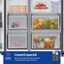Samsung Frigorifero Side by Side Family Hub RS90F67BET/EF con Dispenser Acqua/Ghiaccio, Wifi con AI Energy Mode, Smart Cooling, SpaceMax, 614 L, LxAxP: 91,2 x 178,4 x 72,6 cm, Metal Inox - 9