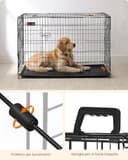 Feandrea Gabbia per Cani Pieghevole, con 2 Porte, Vassoio Rimovibile, 122 x 74,5 x 80,5 cm, XXL, Nero PPD48H - 9