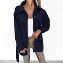 HAOLEI Cappotti in Lana Donna Autunno e Inverno Morbido Caldo Colore Solido Giacca Blazer Casual Business Ufficio Breve Pea Cardigan Giacca Flip Lapel Button con Tasche Giacca Invernale - 2